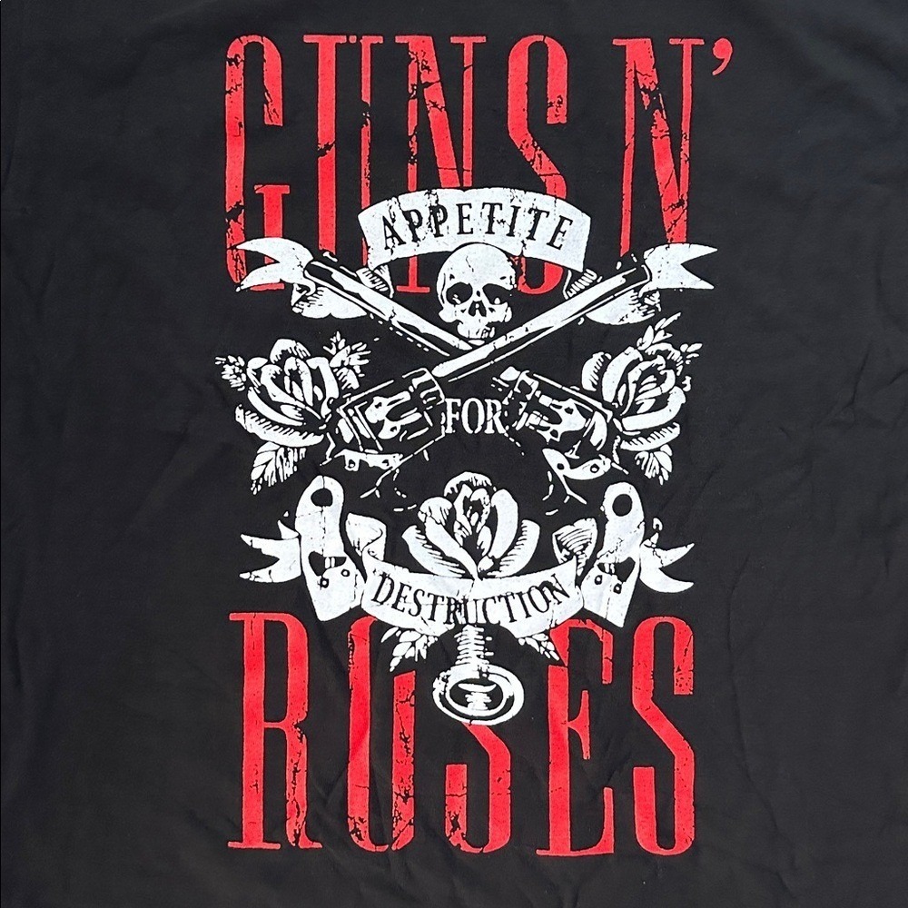 Guns N' Roses Black Appetite for destruction Graphic T-Shirt size large - Picture 2 of 4